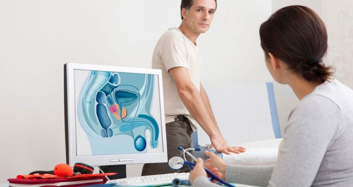consulta com um médico para prostatite